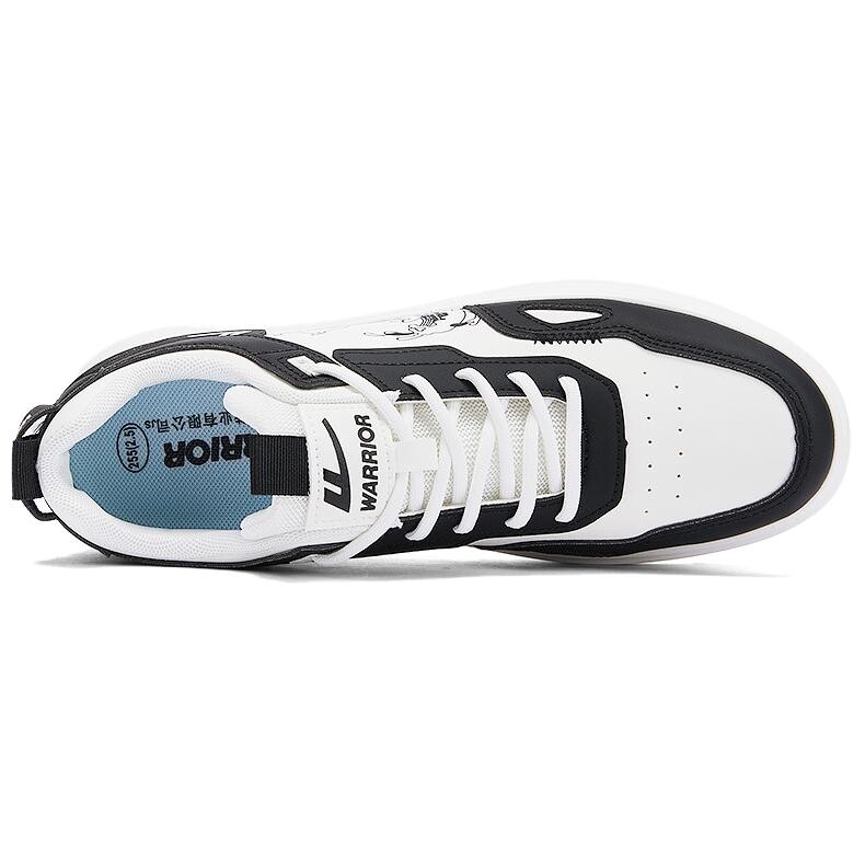 Кроссовки WARRIOR Skateboarding Shoes Men Low-top White, черный/белый — фото 3