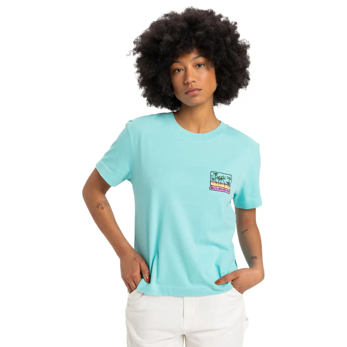 

Женская футболка Quiksilver Standard, светло-голубой