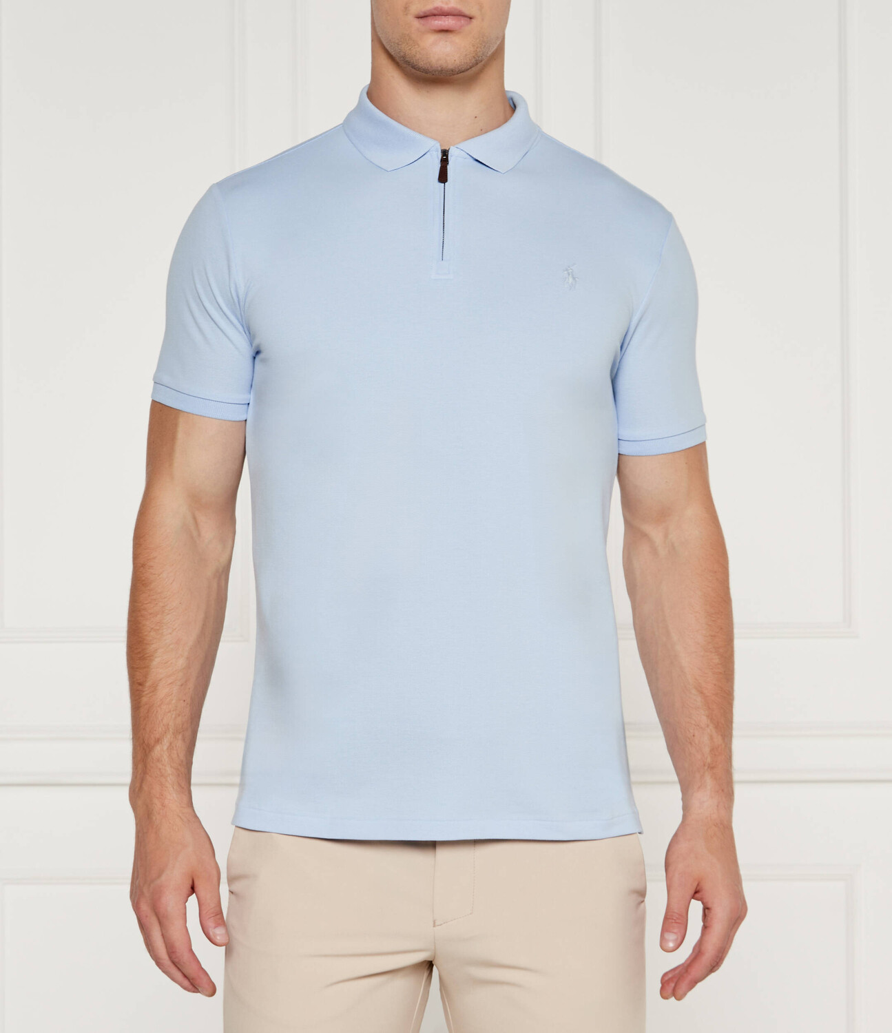 

Поло POLO RALPH LAUREN Slim Fit, небесно-голубой