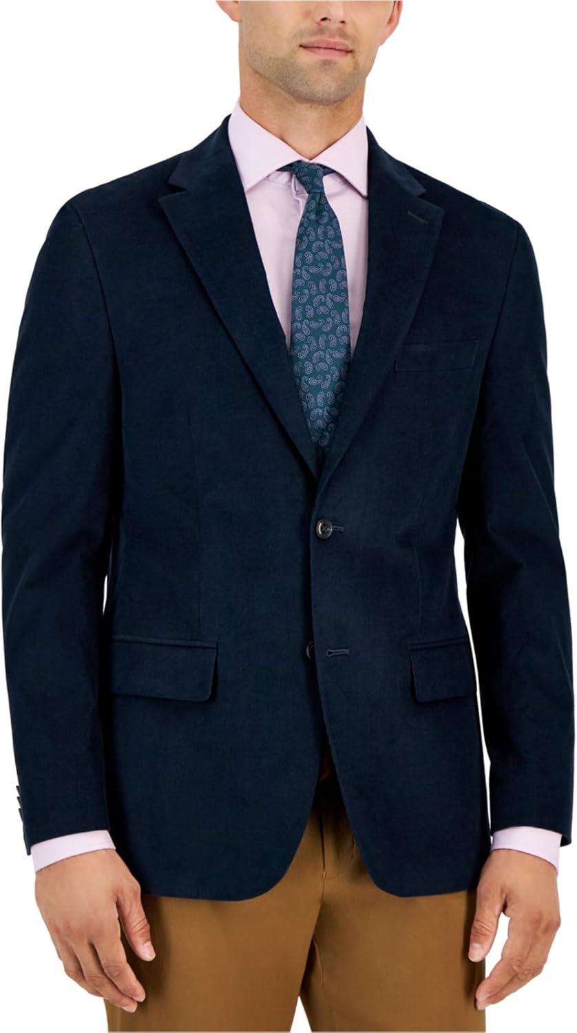 

Мужская вельветовая куртка Tommy Hilfiger Conrad Modern Fit с двумя пуговицами, Blue