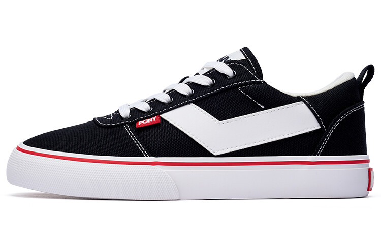 

Кроссовки PONY Skate Skateboarding Shoes Unisex Low-top Black/White, черный/белый