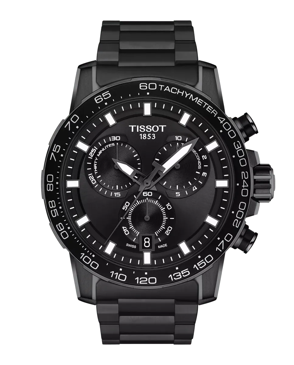 

Мужские часы из коллекции Super Sport в стальном корпусе Tissot, черный