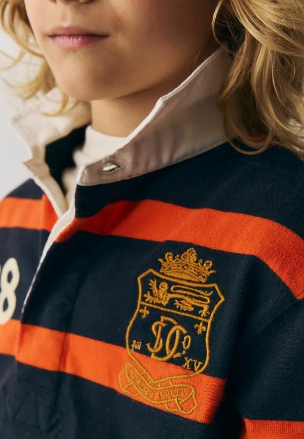 Рубашка-Поло для регби стандартного кроя, рубашка-поло Superdry & Co, Orange Navy — фото 3