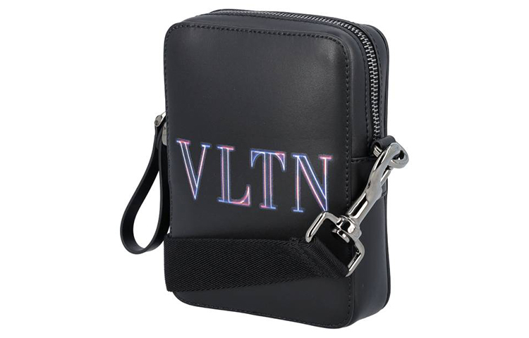 Valentino Сумка на пояс VLTN из телячьей кожи для телефона, черная мужская — фото 3