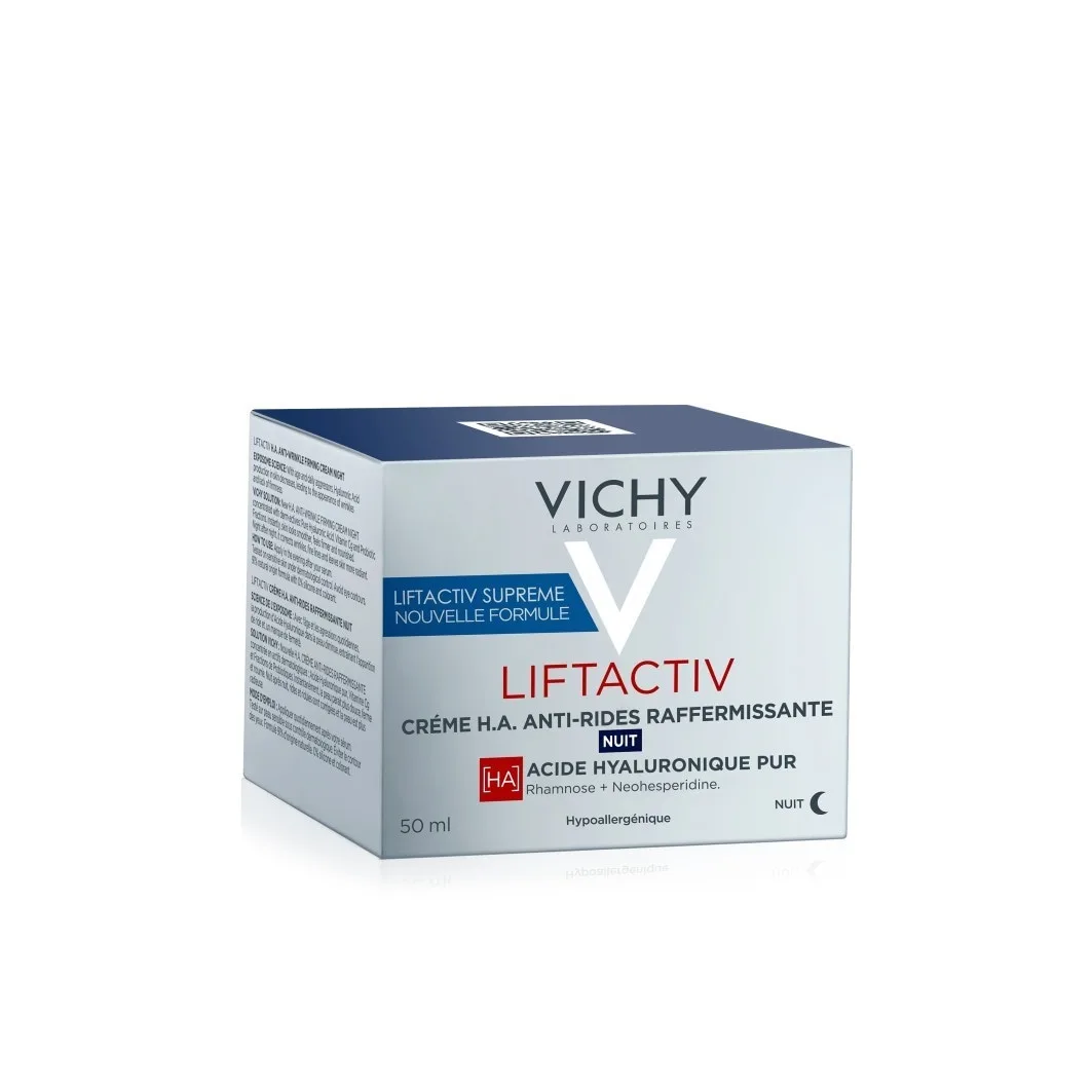 Крем для лица Vichy — Ночной Liftactiv с гиалуроновой кислотой против морщин и для укрепления кожи, 50 мл — фото 3