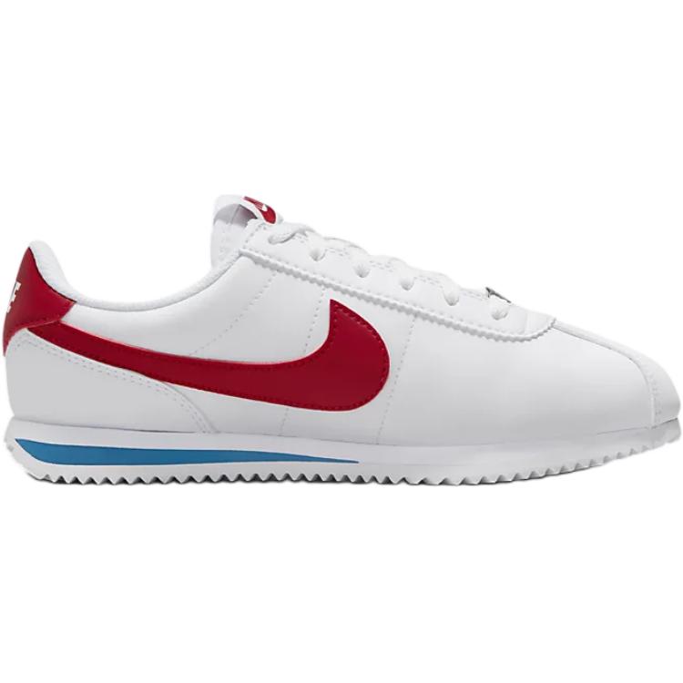 

Кроссовки Nike Cortez противоскользящие износостойкие низкие детские белые красные