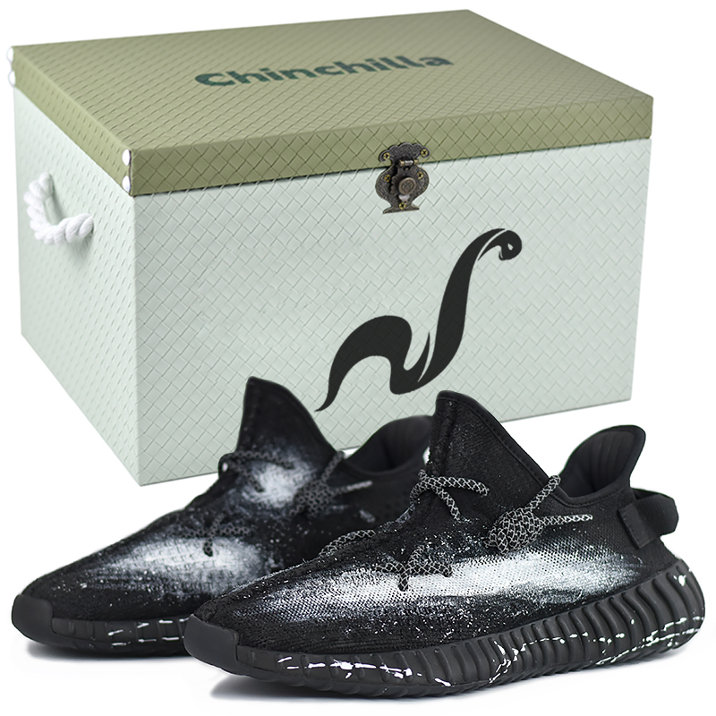 

Adidas Originals Yeezy Boost 350 V2 низкие повседневные кроссовки унисекс черно-белые - черная дыра галактический спрей-подарочная коробка 2, цвет Black Hole Galaxy Spray-Gift Box 2