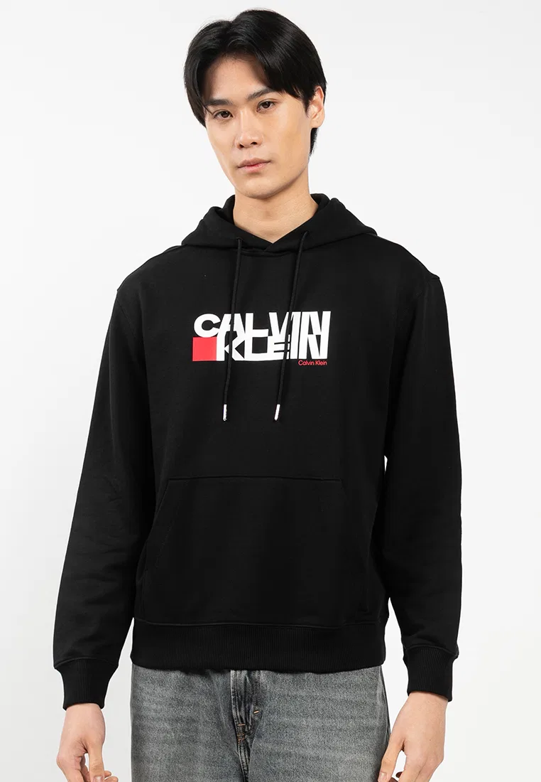Худи, графический принт, Redbox Calvin Klein, черный