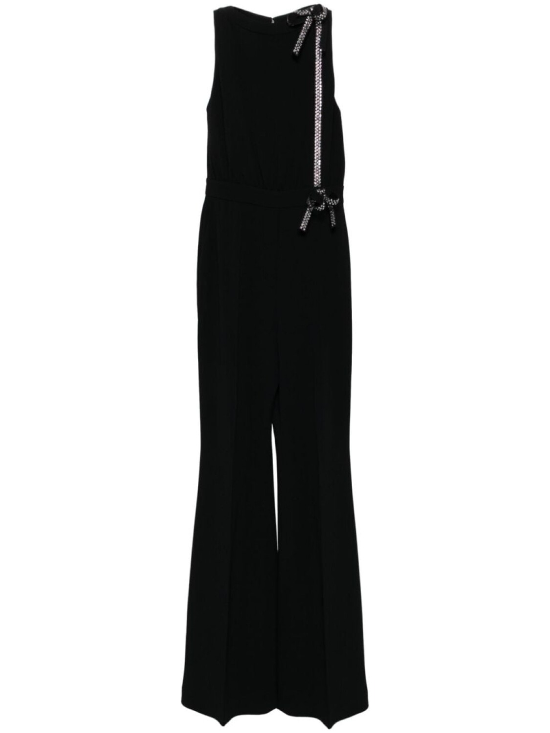 

Комбинезон с хрустальным бантом Elie Saab, черный