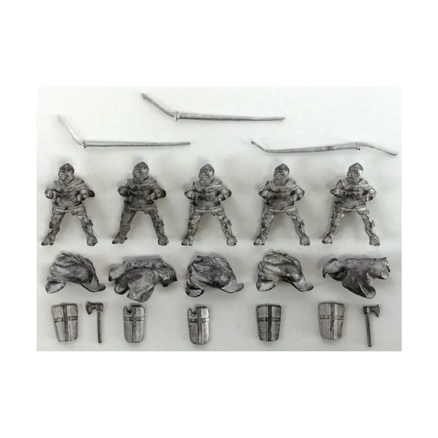 

Кавалерия в бацине, в полной броне — поворот направо # 1, Historical Miniatures - Teutonic Knights - Loose Miniatures (25mm)