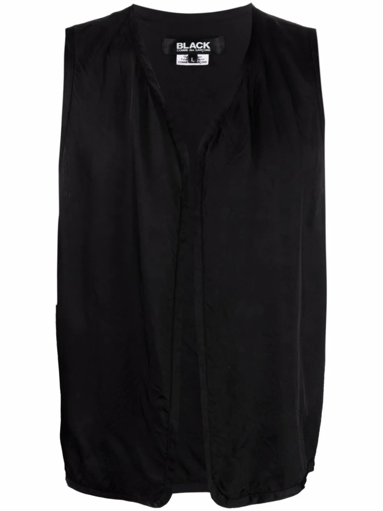 

Black Comme Des Garçons жилет с вышитым логотипом, черный