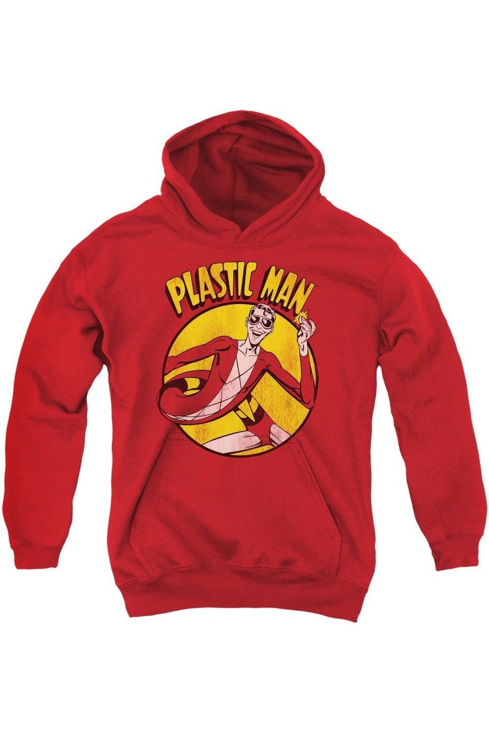 

Толстовка с капюшоном от DC Comics Plastic Man Youth Gildan, красный