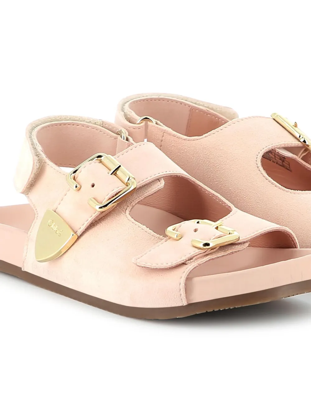 Шлепанцы с ремешком на пятке Chloé Kids, розовый — фото 2