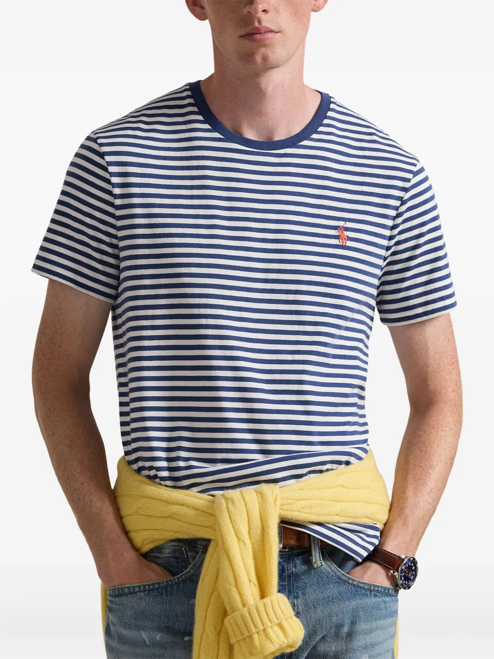 Футболка в полоску Polo Ralph Lauren, синий — фото 3