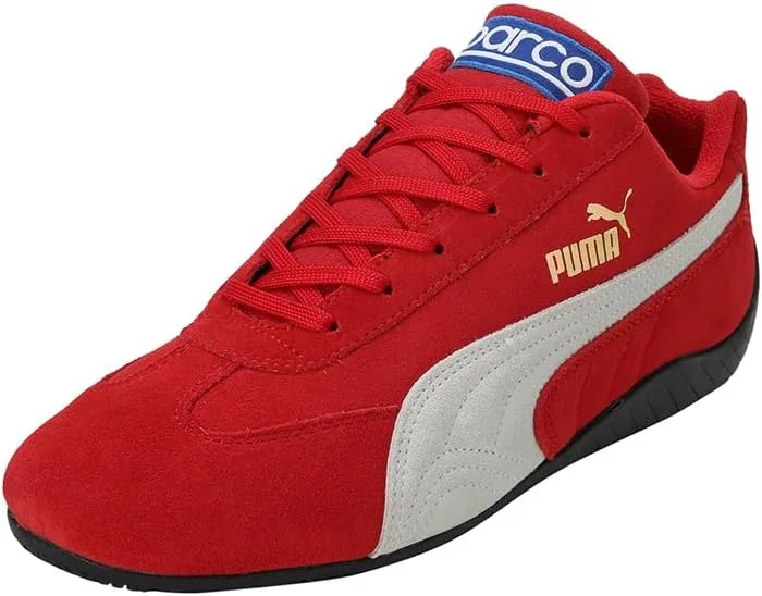 Мужские кожаные кроссовки Puma Speedcat Shield на шнуровке, повседневные - черные