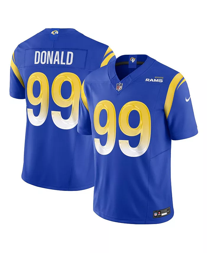 

Мужская альтернативная ограниченная джерси Los Angeles Rams Vapor F.U.S.E. Aaron Donald Bone Nike, синий