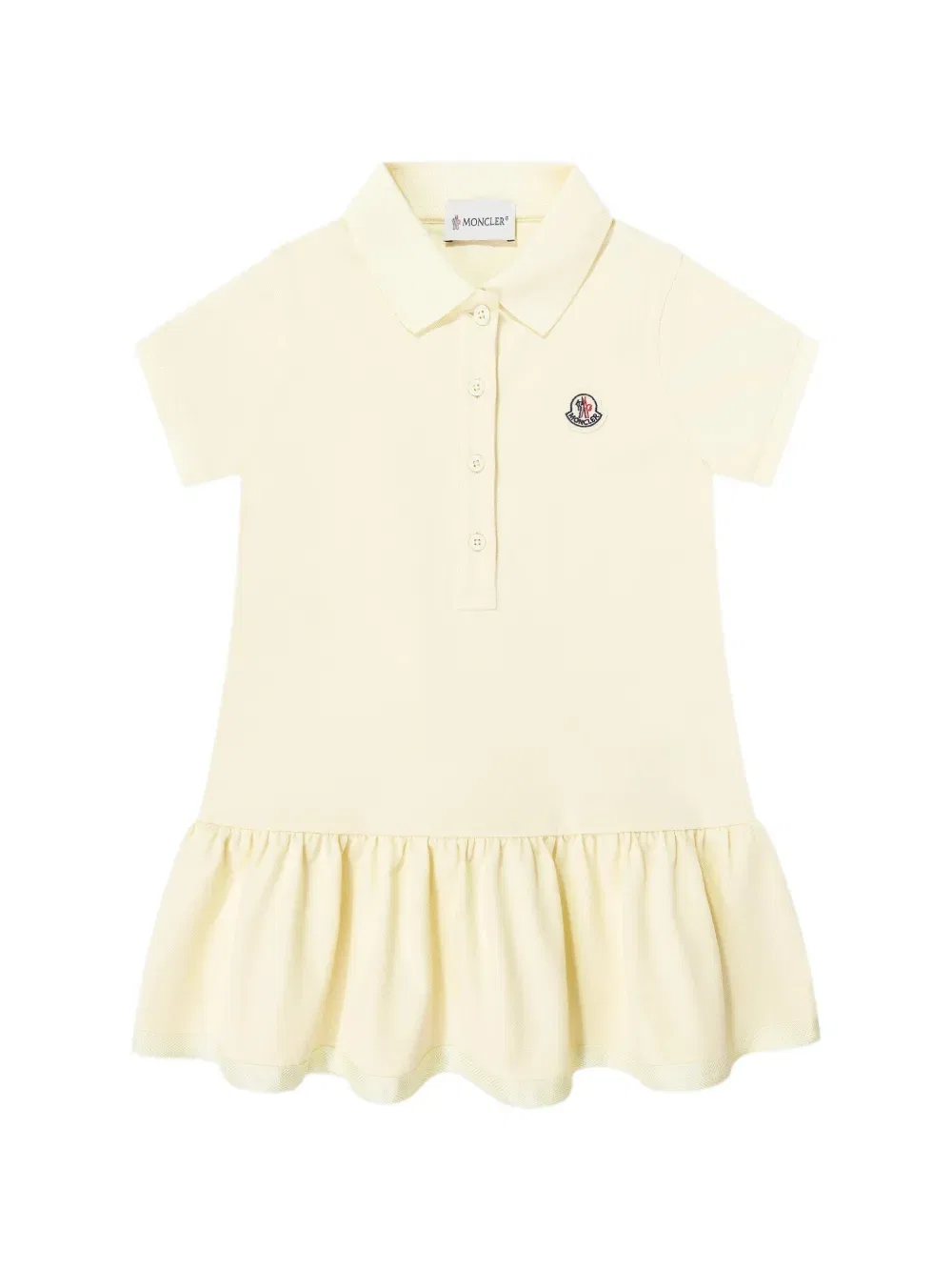Платье с нашивкой-логотипом Moncler Enfant, желтый