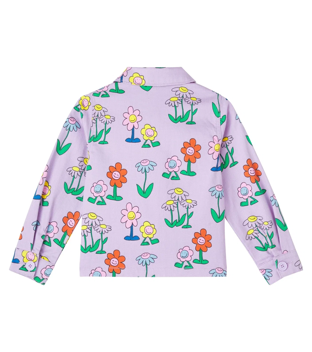 Легкая куртка с цветочным принтом Stella Mccartney Kids, фиолетовый — фото 4