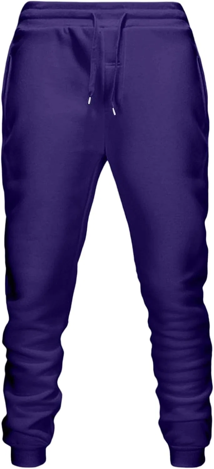 Мужские спортивные штаны-джоггеры с утяжкой, Slim Fit, фиолетовый