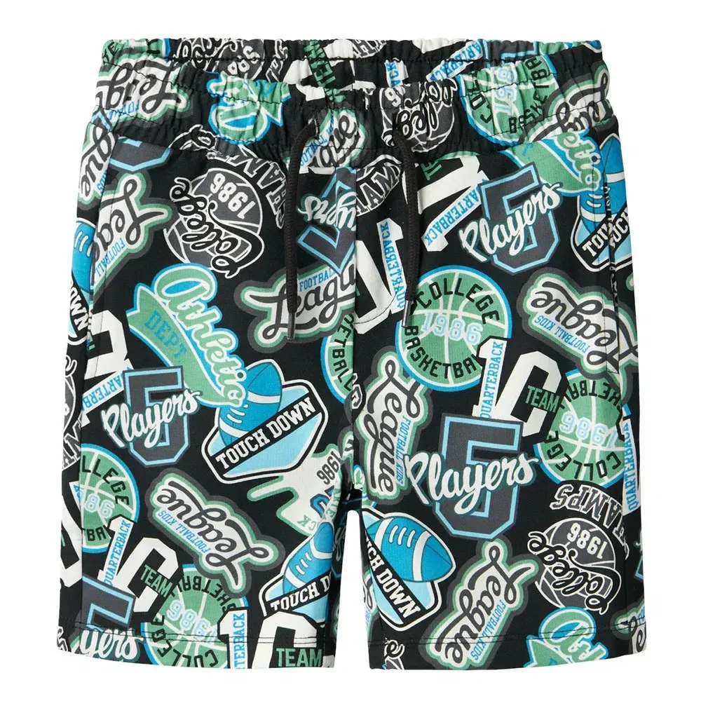 Детские шорты из футера с принтом Dalovano Name it, Multicolor