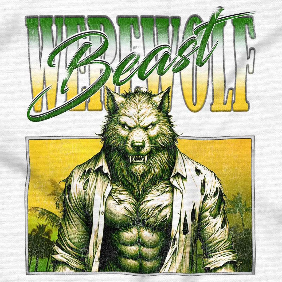 Детское боди-комбинезон с принтом Halloween Monster Werewolf Beast Brisco Brands, White — фото 2