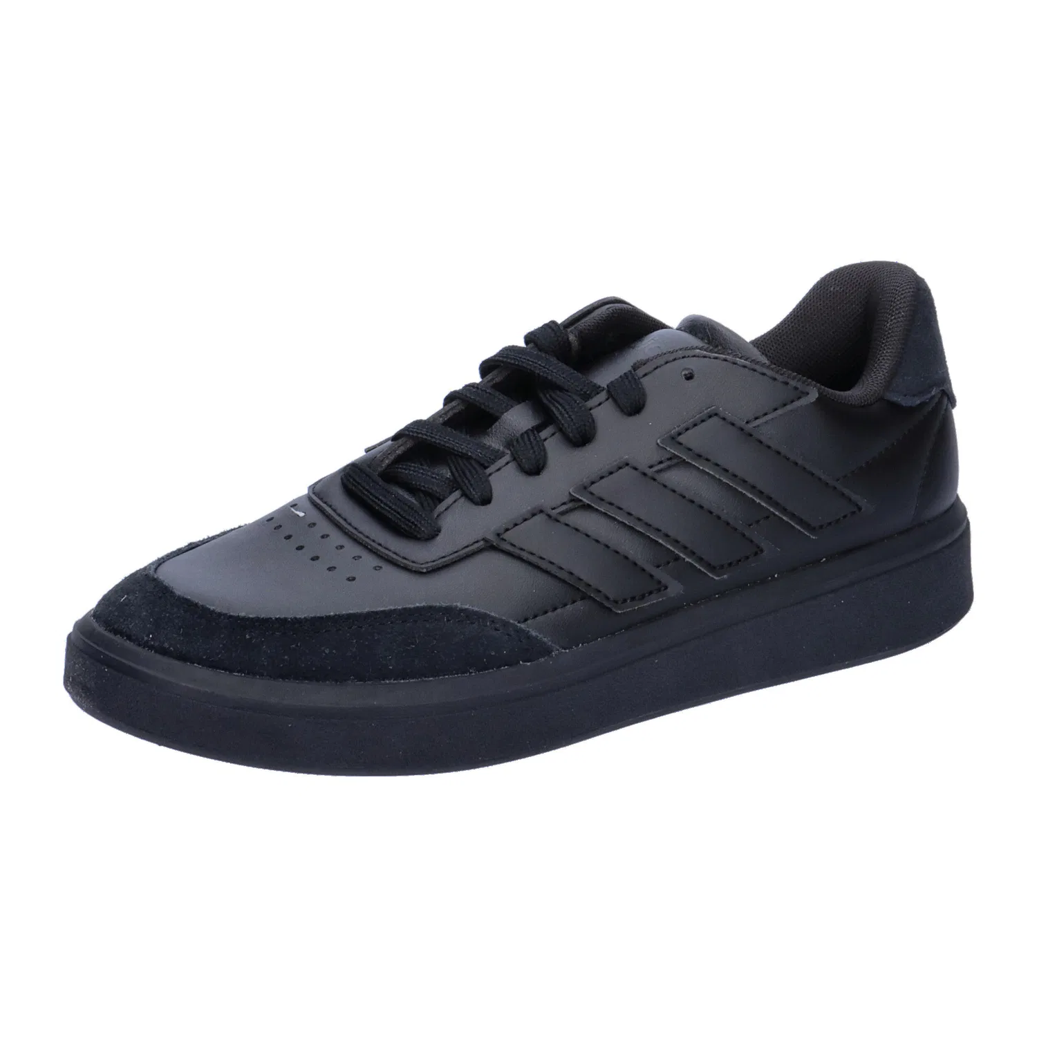 Детские кроссовки с кожаными вставками COURTBLOCK J Adidas, Schwarz
