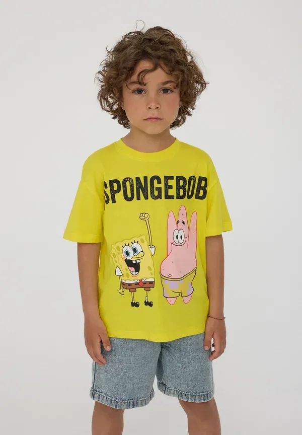 Футболка с принтом Spongebob Squarepants Terranova, Yellow Lemon, желтый — фото 2
