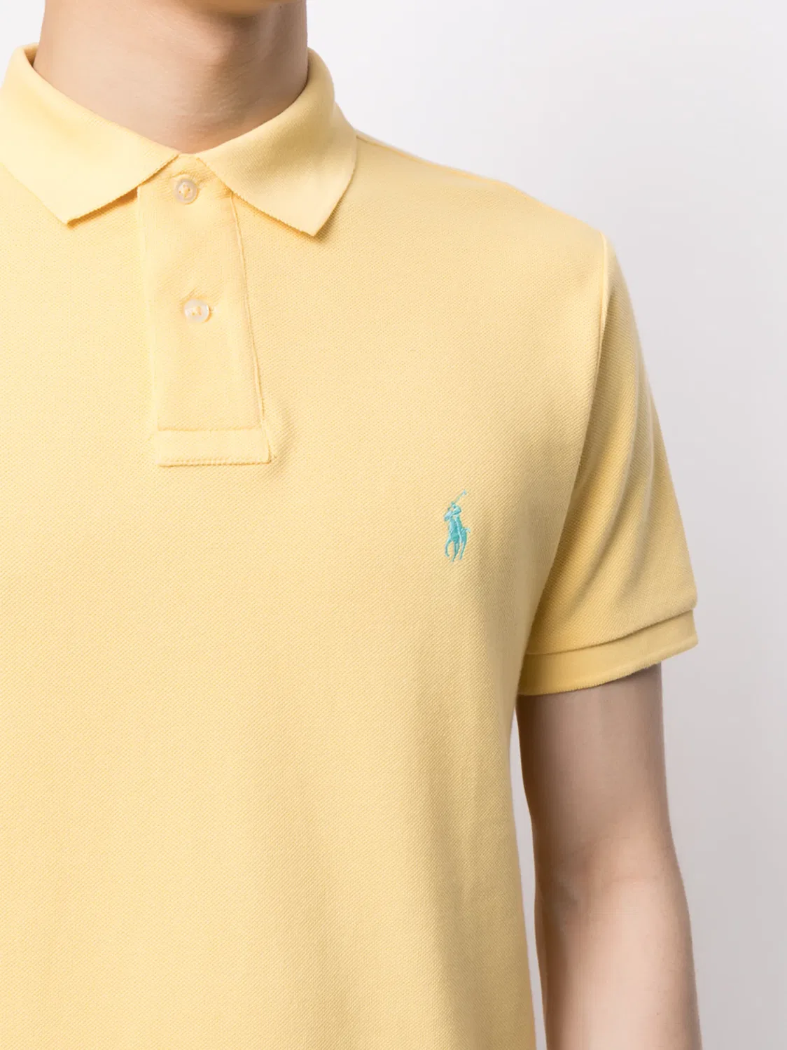 Polo Ralph Lauren Поло с вышивкой, желтое — фото 3
