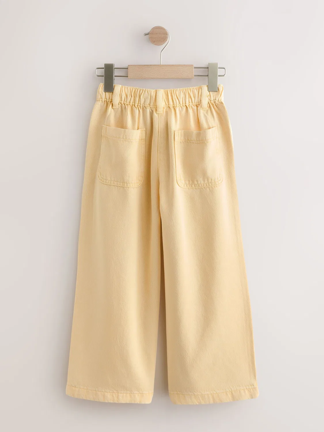 Джинсы Next Wide leg Jeans пастельно-желтого цвета — фото 2