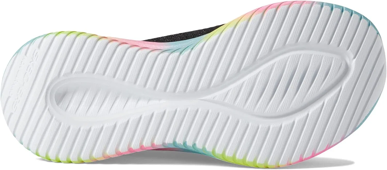 Детские кроссовки для девочек с цветным принтом Ultra Flex 3.0-Color Joy Skechers, Black/Multi — фото 4