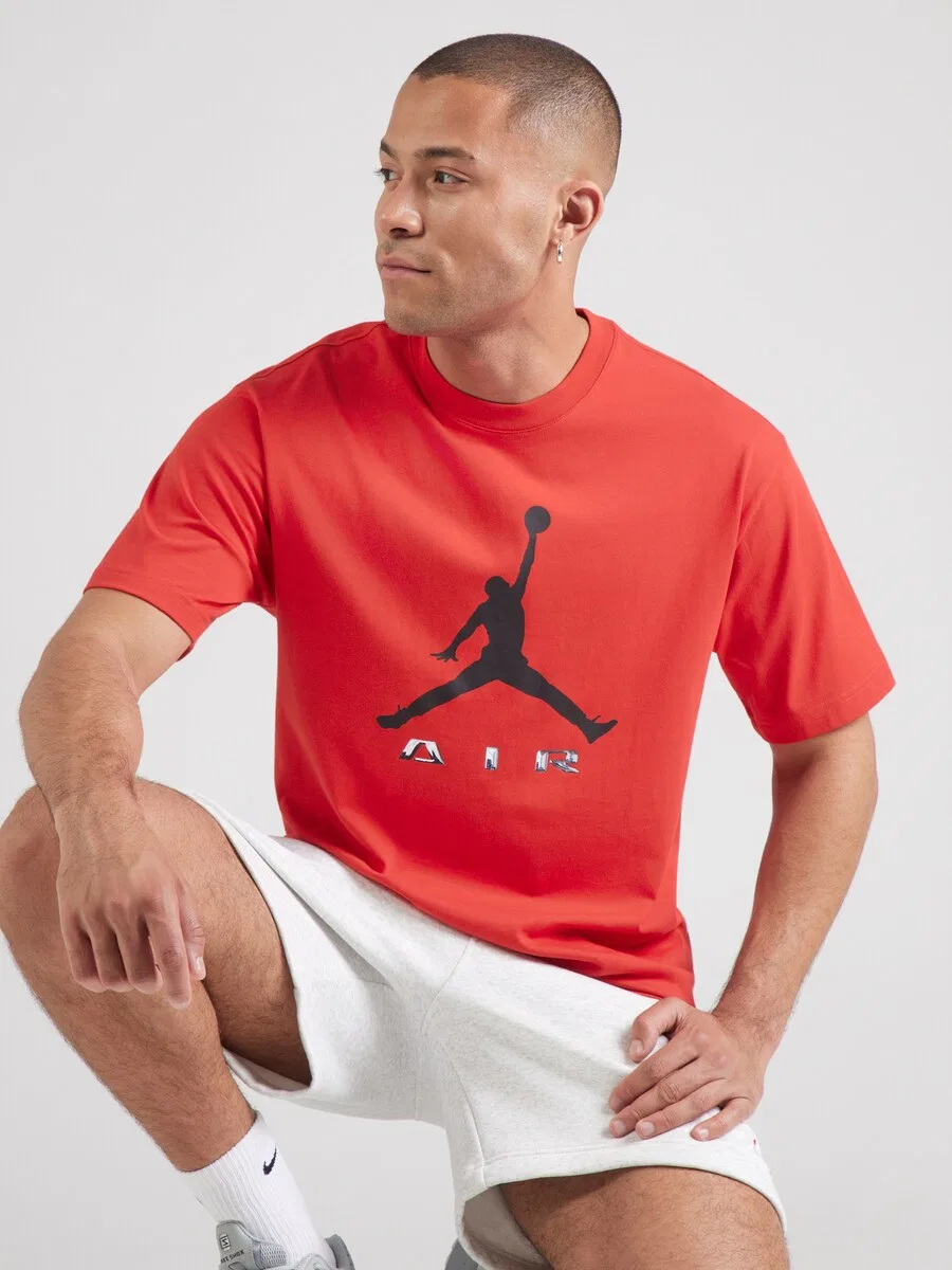 Футболка Jordan 'Brooklyn' ярко-красного цвета — фото 2
