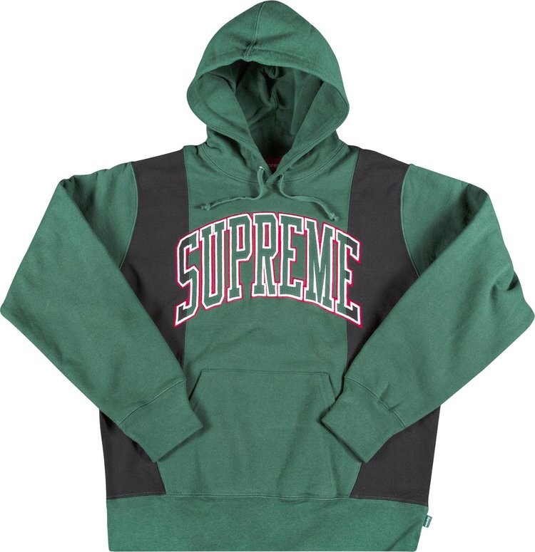 Толстовка Supreme Paneled Arc Hooded Sweatshirt 'Green', зеленый — фото 2