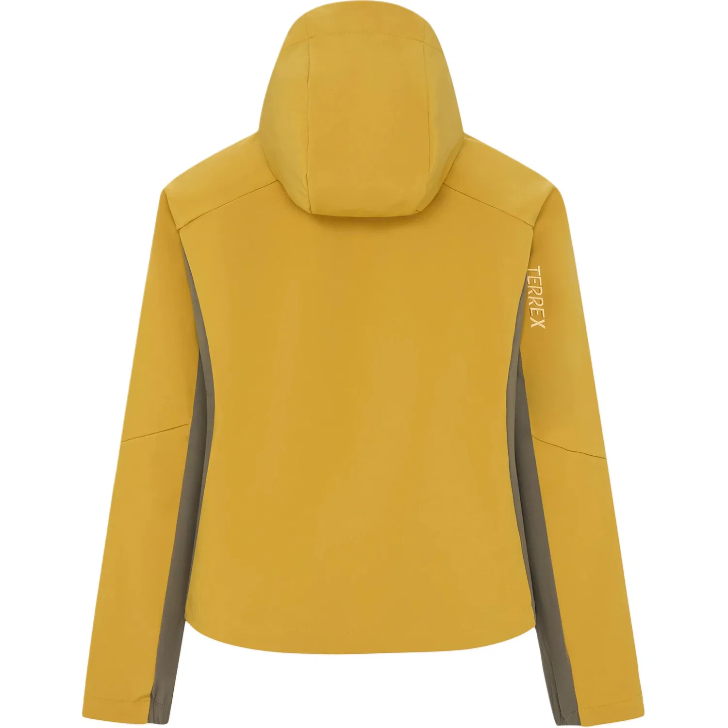 Женская ветрозащитная куртка с капюшоном Adidas Terrex, Victory Gold — фото 3