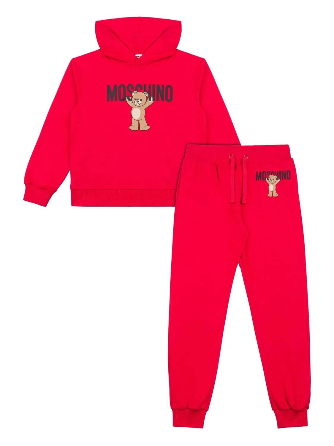 Комплект трекSuit с принтом медвежонка Moschino, красный