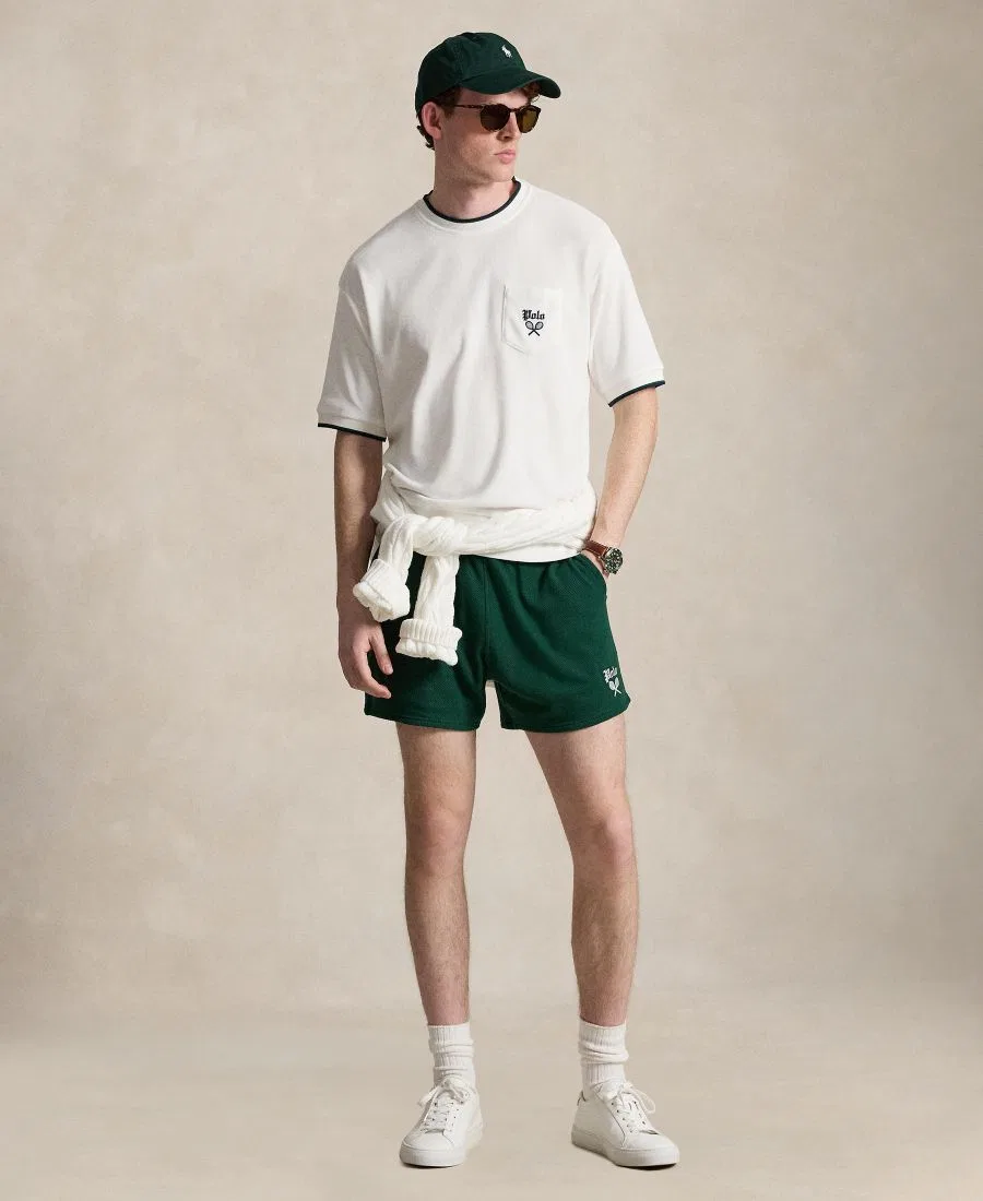 Футболка с коротким рукавом из махровой ткани с вышивкой Polo Ralph Lauren, White — фото 2