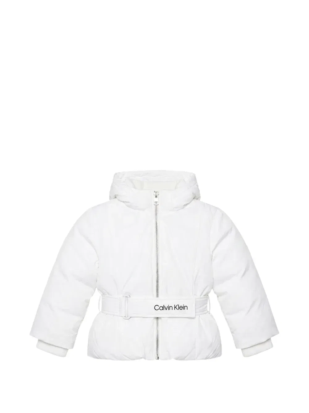 Куртка с капюшоном и поясом Calvin Klein Kids, белый