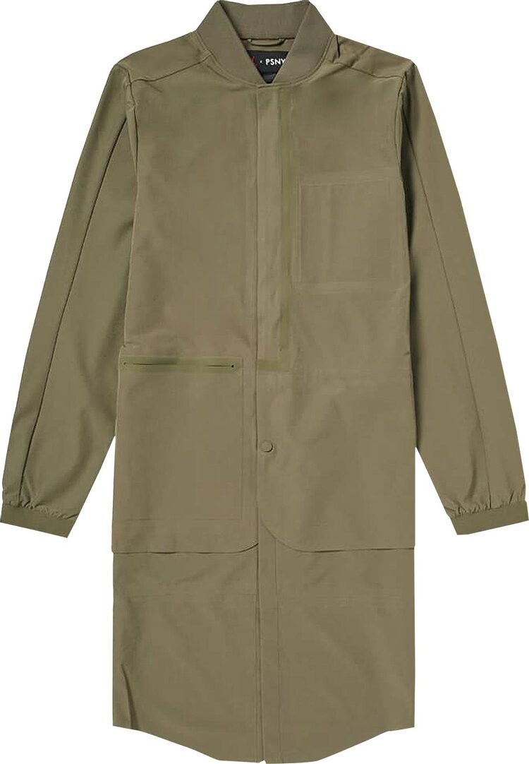 

Куртка Air Jordan x PSNY Tech Trench Jacket 'Medium Olive/Black', зеленый