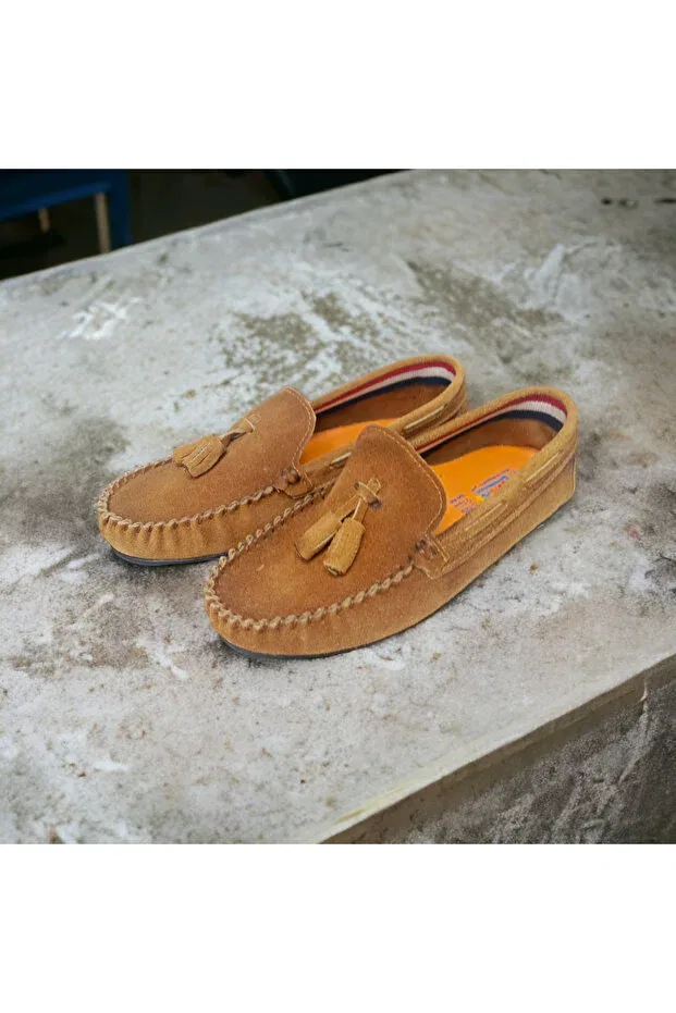 Детские туфли-лодочки для мальчиков из замши Patik Bebe, Suede Tan
