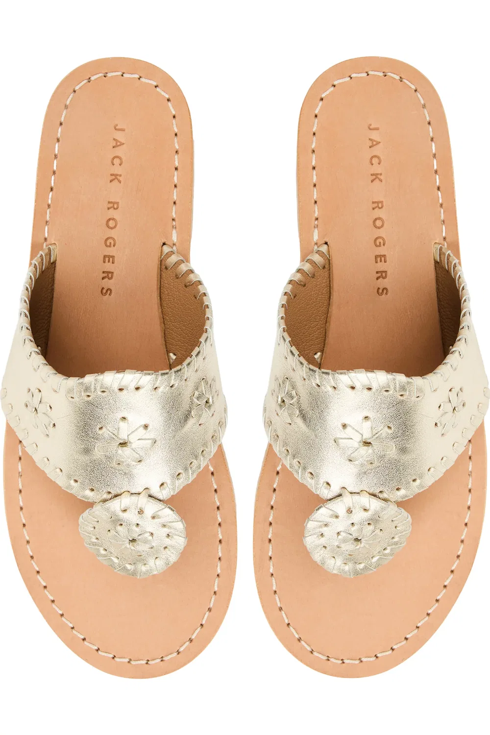 Детские сандалии с кожаными ремешками Jacks Jack Rogers, Platinum