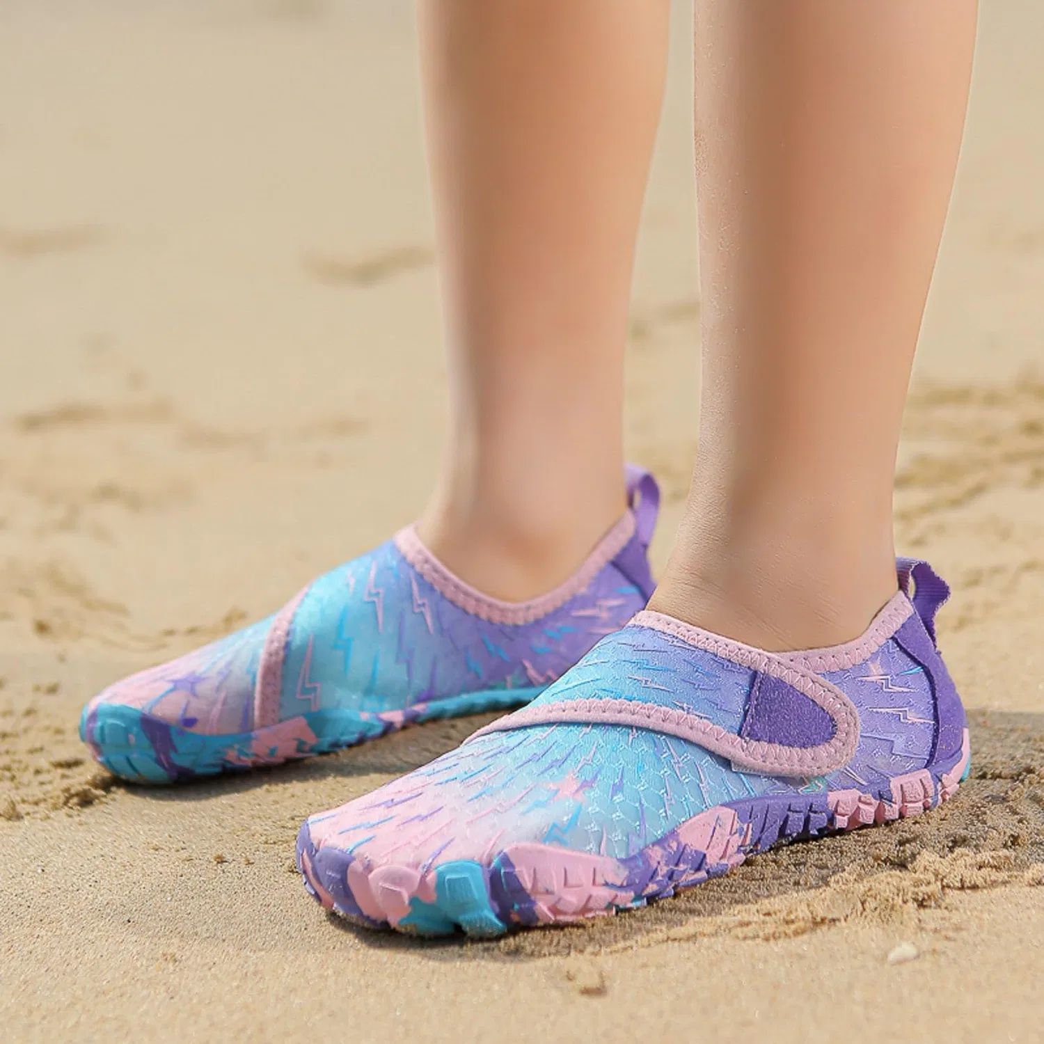Детские сандалии для мальчиков с принтом Scarpe Barefoot Pianta Larga Sandali Trekking, Purple — фото 3