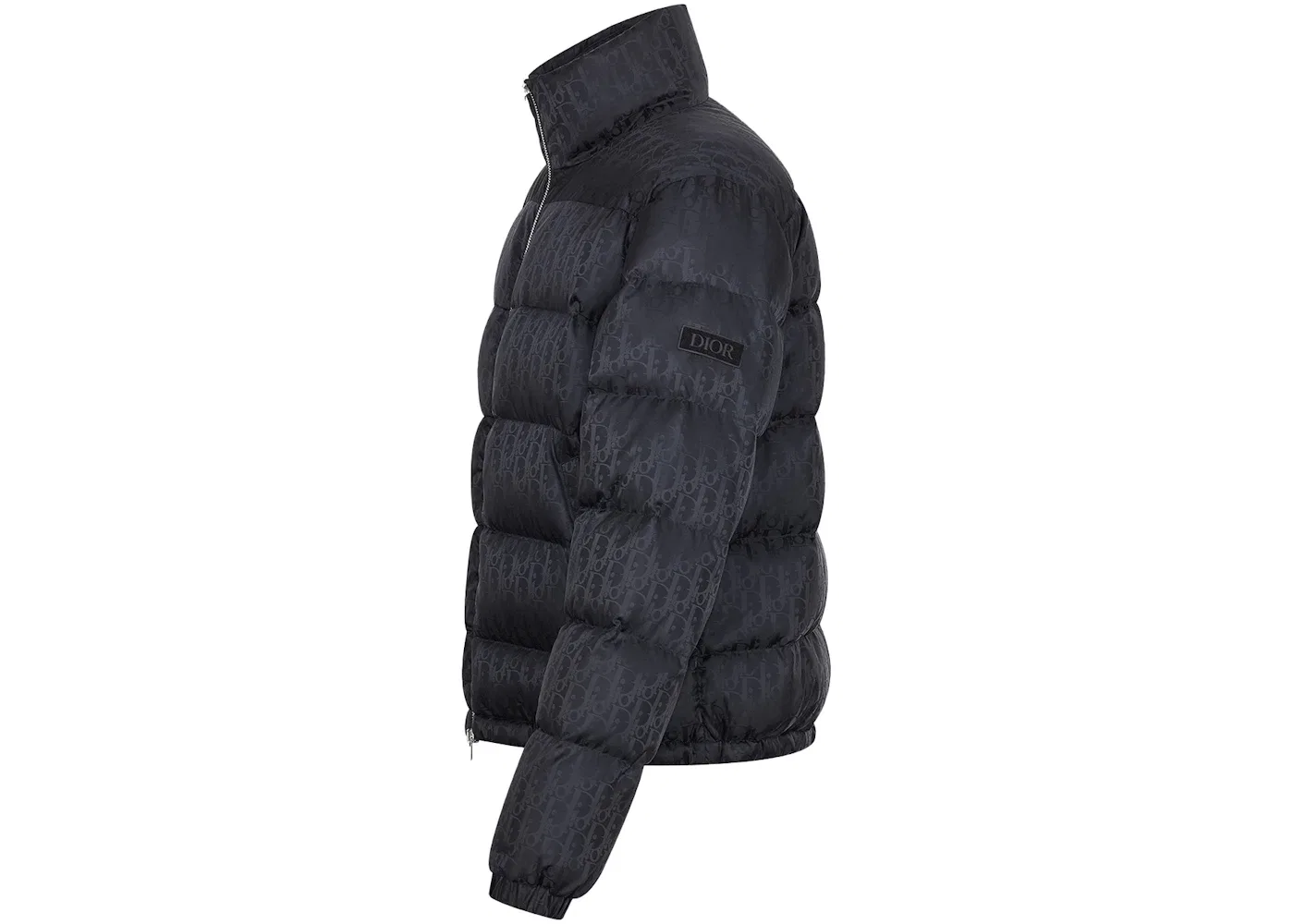 Мужская куртка-пуховик с принтом Dior Oblique Down Jacket Dior, Black Nylon Jacquard — фото 3