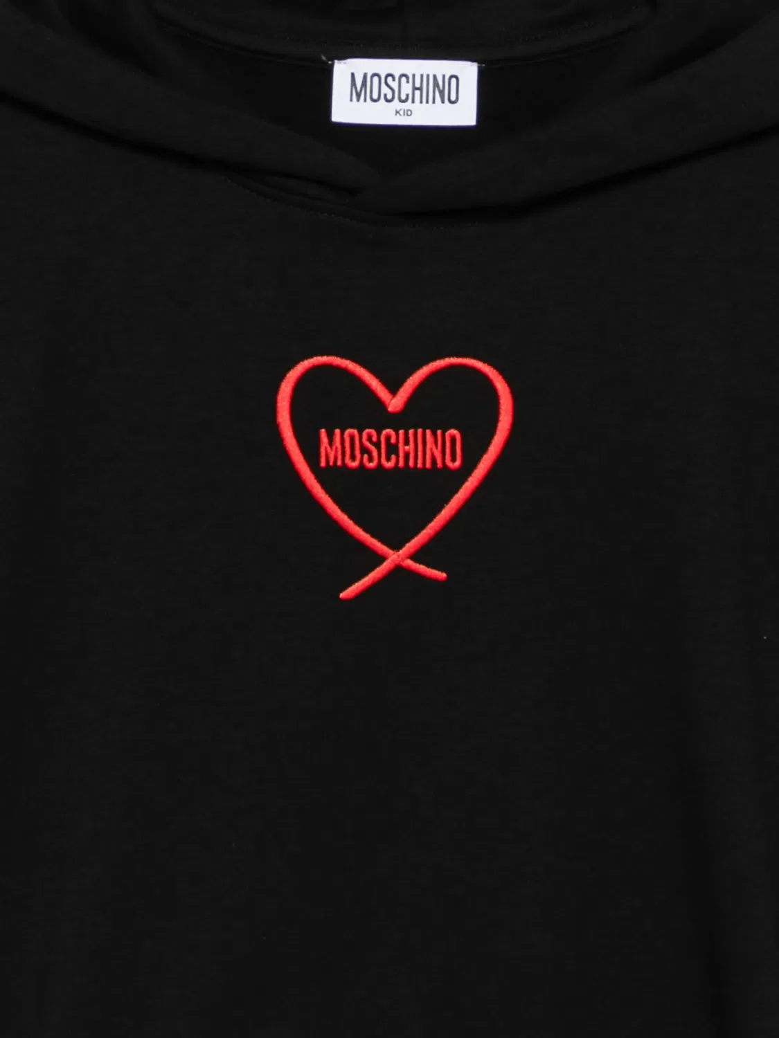 Худи черное Moschino, черный — фото 3
