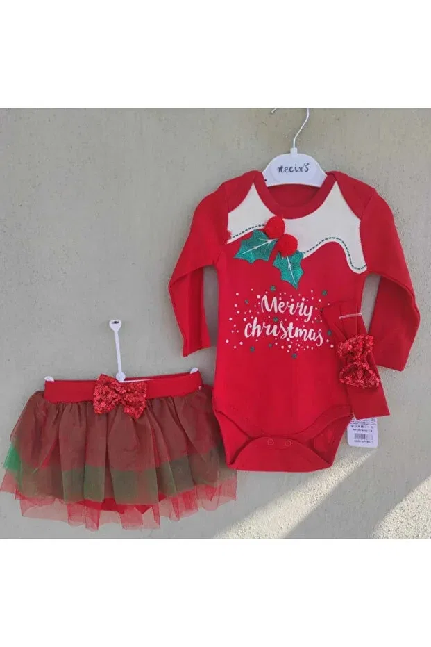Детский комплект для девочек с принтом New Year's Eve Glam Noel, Multicolor