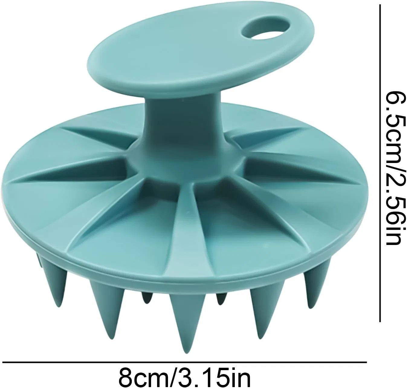 Щетка для кожи головы Silicone, Generisch, Зеленая — фото 4