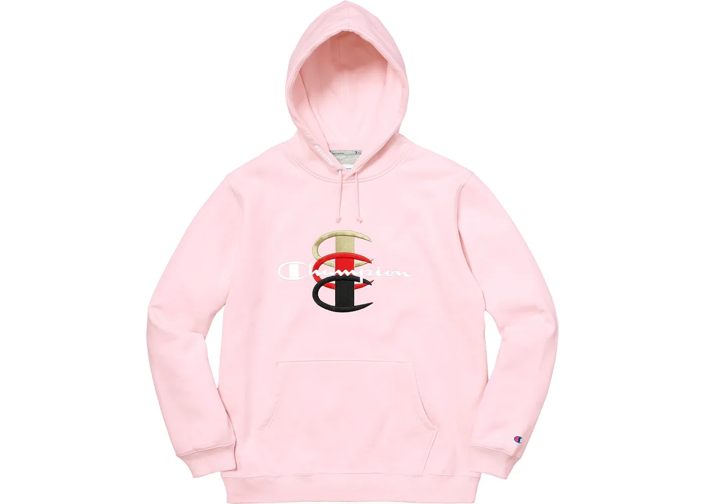 Мужская худи с накладным принтом Supreme Champion Stacked C, Light Pink