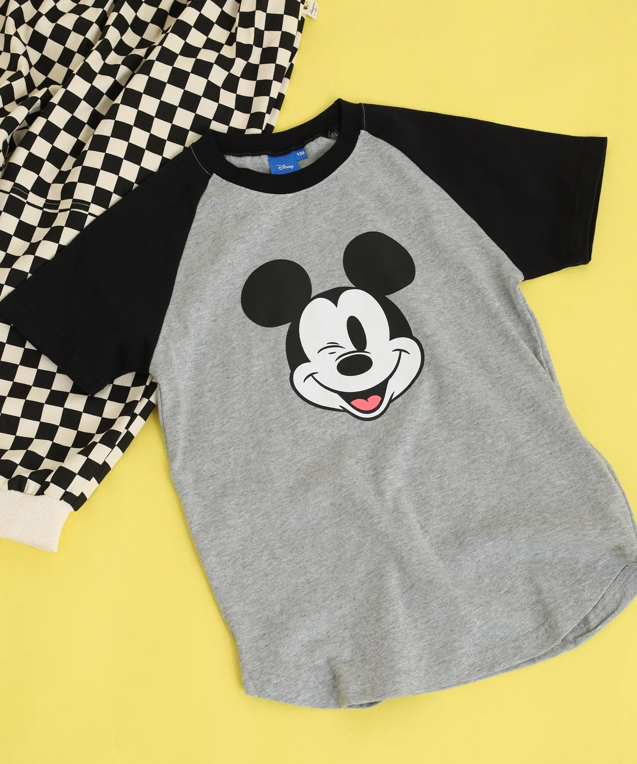 Детская футболка с принтом Mickey Mouse с длинным рукавомMICKEY MOUSE, Gray