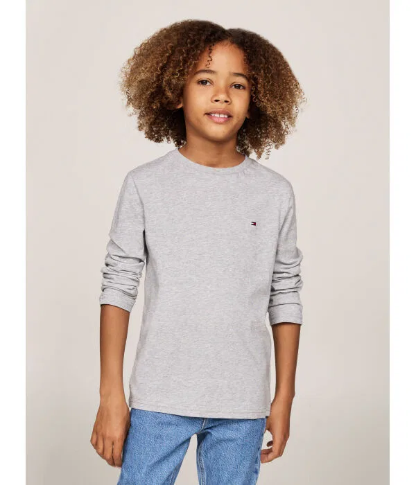 Детский лонгслив для девочек набор 2 шт Longsleeve 2-pack Tommy Hilfiger, серый — фото 3