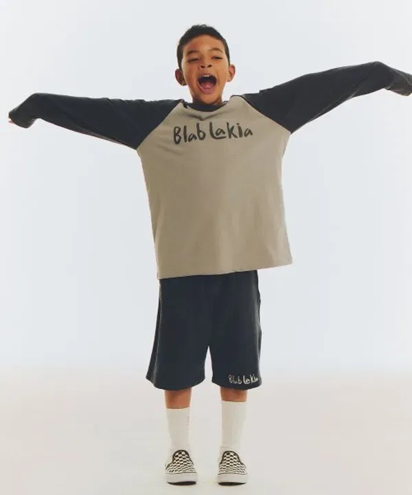 Футболка-реглан с длинным рукавом, черная, Blah raglan t-shirt, Blablakia, черный