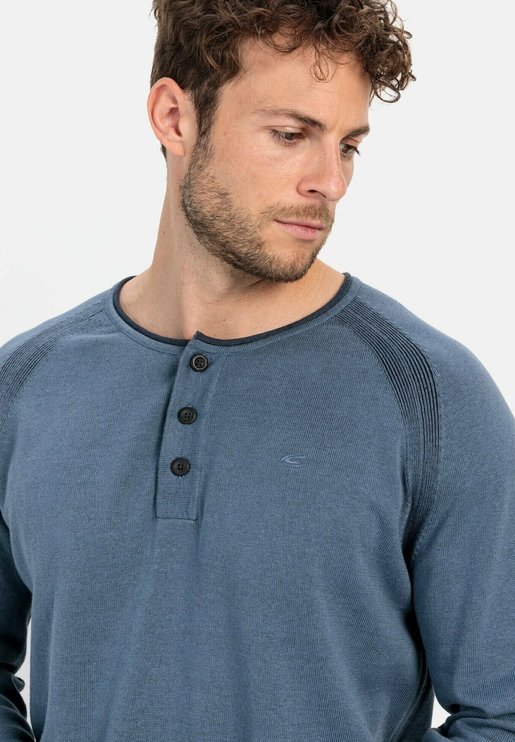 

Топ с длинными рукавами HENLEY camel active, синий