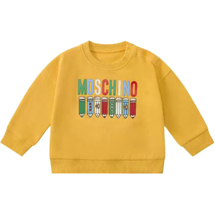 Детский свитшот с круглым вырезом MOSCHINO, Yellow — фото 3